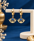 Golden Evil Eye Charm Hoop Earrings | Stupid Cupid