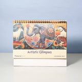 Pack Of 2 Multicolor Artistic Glimpses Desk Calendar 2027