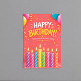Happy Birthday Candles Personalised Greeting Card