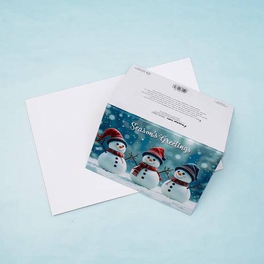 Pack of 50 Season's Greetings Snowmen Greeting Card