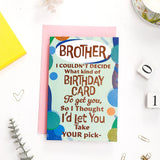 Happy Birthday Brother Greeting Card With Chocolates