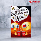 There Was A Me There Was A You Couple Romantic Greeting Card With Chocolates