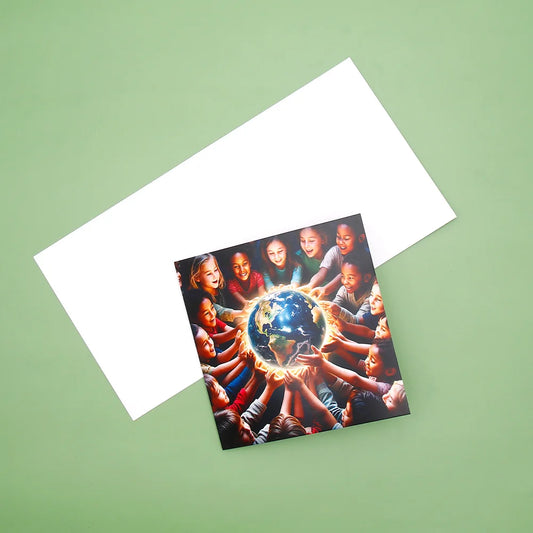 Pack of 50 Children Around the Globe Greeting Card