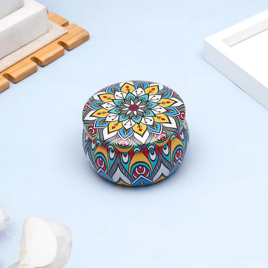 Scented White Multicoloured Candle Pot