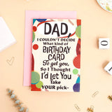 Happy Birthday Dad Greeting Card With Chocolates