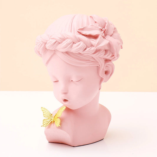 Reverie Belle Butterfly Girl Bust Showpiece