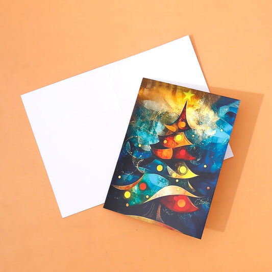 Pack of 50 Abstract Festive Art Greeting Card