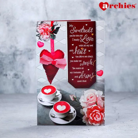 My Sweetheart You Are The One Romantic Greeting Card With Chocolates