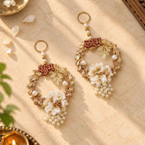 White and Golden Shubh Labh Pearl Hanging