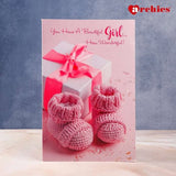 Baby Girl Birthday Card With Hershey's