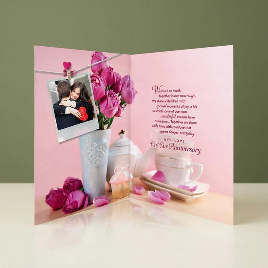 Let Us Celebrate Our Anniversary Personalised Greeting Card