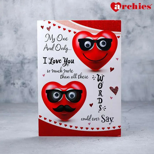 My One And Only I Love You Romantic Greeting Card With Chocolates