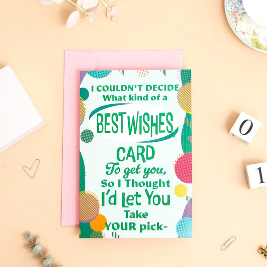 Best Wishes Greeting Card With Chocolates