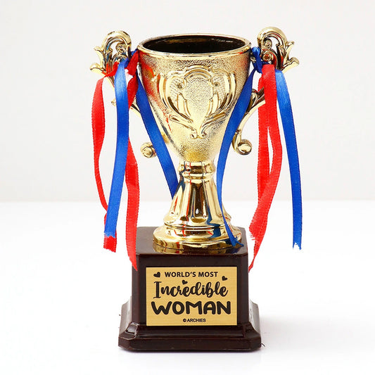 Archies World's Most Incredible Woman Gold Trophy