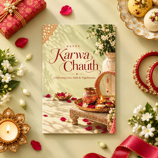 Celebrate Love Karva Chauth Personalised Greeting Card