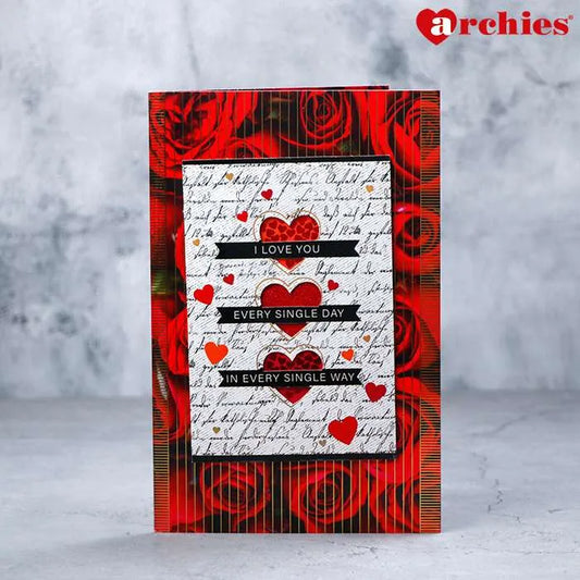 I Love You Every Single Day Romantic Greeting Card With Chocolates