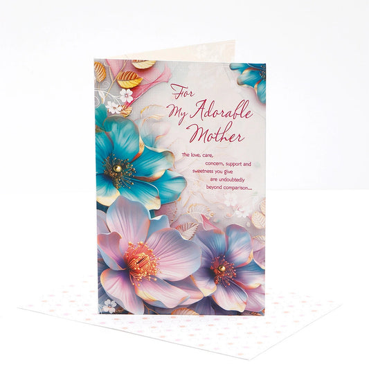 For My Adorable Mother Greeting Card With Envelope