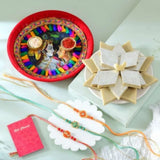 Timeless Rakhi with Kaju Katli & Pooja Thali