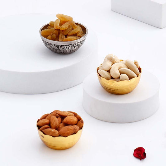 Lotus Diya Pack of 2 with Dry Fruits