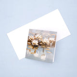 Pack of 50 White Lotus Painting Greeting Card