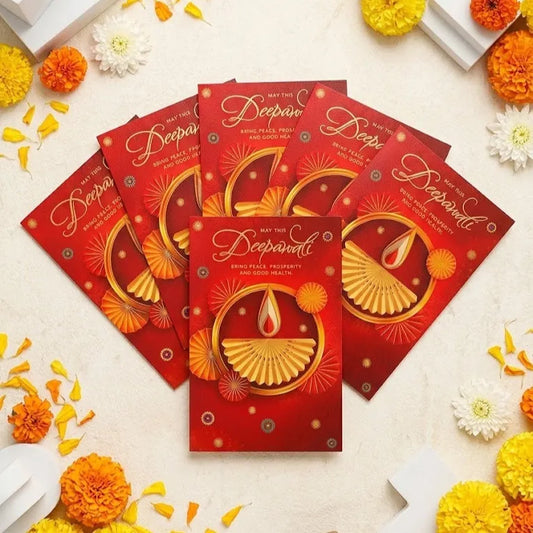 Pack Of 6 Spleding Diwali Wishes Greeting Card