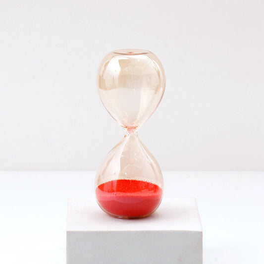 Glass Sand Timer Hourglass - Orange
