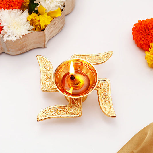 Shubh Diwali Greeting Card with Diya and Dry Fruits