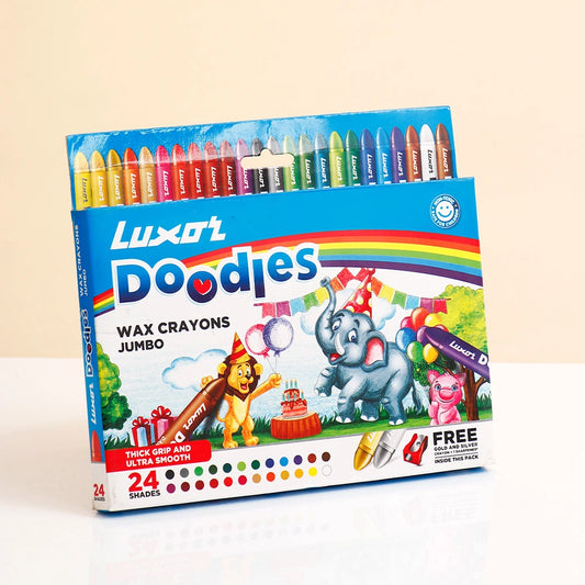 Luxor Doodles Wax Crayons Jumbo