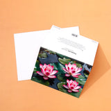 Pack of 50 Pink Lotus Pond Greeting Card