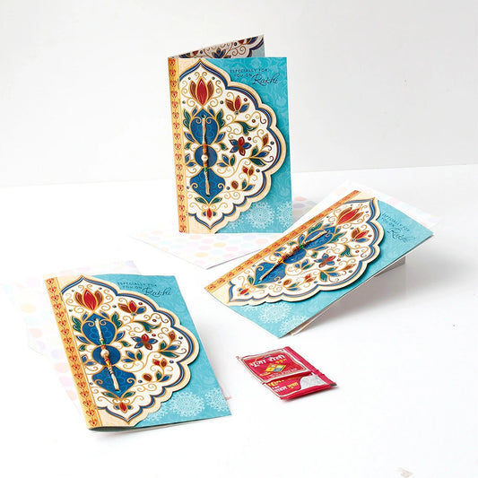 Pack Of 3 Specially For you Rakhi with Greeting Card With Envelope