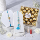 Bhaiya Bhabhi Evil Eye and Turquoise Tassel Rakhis with Ferrero Rocher