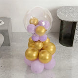 Purple & Gold Bobo Balloon Stand Decor