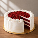 Red Velvet Cake with Floral Blooms