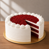 Red Velvet Cake with Floral Blooms