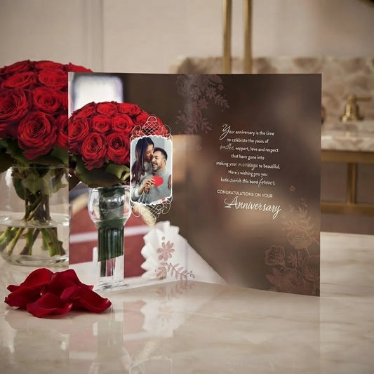 Anniversary Wishes For A Wonderful Couple Personalised Greeting Card