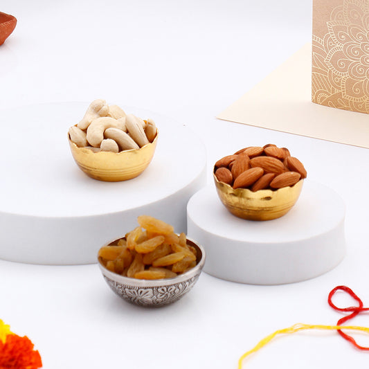 Loving Brother Bhai Dooj Greeting Card with Dry Fruits