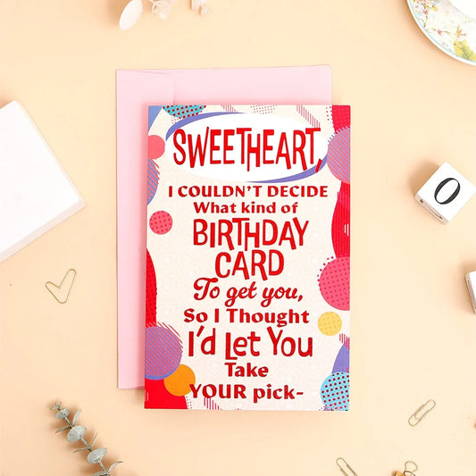 Happy Birthday Sweetheart Greeting Card With Chocolates