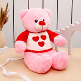 Cuddly Pink Teddy Bear in T-Shirt