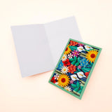 Pack of 50 Bright Floral Bloom Greeting Card