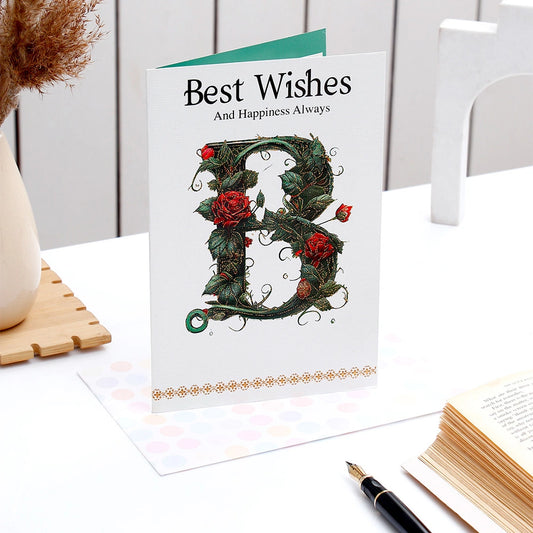 Best Wishes And Happiness Greeting Card With Chocolates