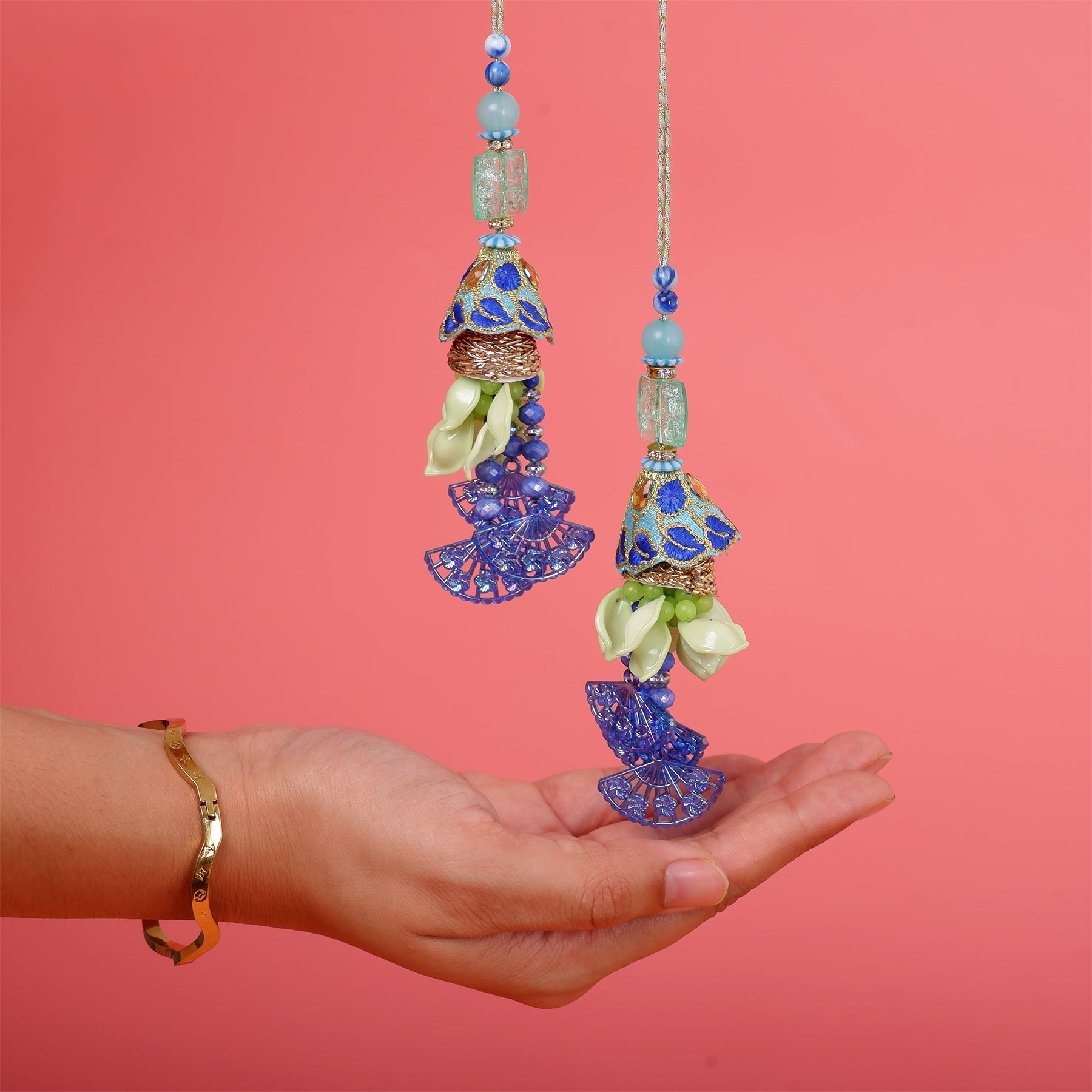 Traditional Blue Lumba Rakhi Pack of 2