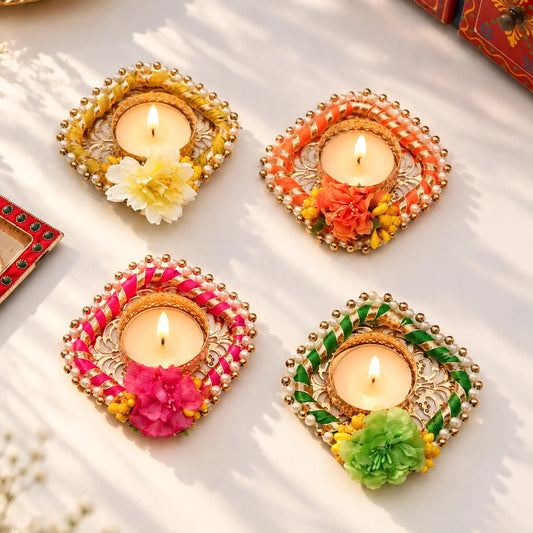 Festive Handcrafted Diya Set of 4