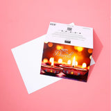 Pack of 50 Diwali Lit Diyas Greeting Card