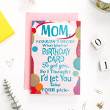 Happy Birthday Mom Greeting Card With Chocolates
