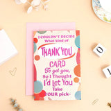 Thank You Greeting Card With Chocolates