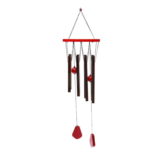 Metal Tube Wind Chime with Wooden Top Bar