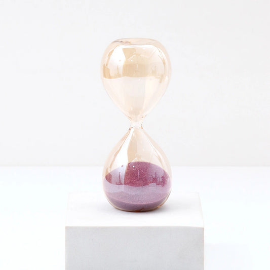 Glass Sand Timer Hourglass - Purple