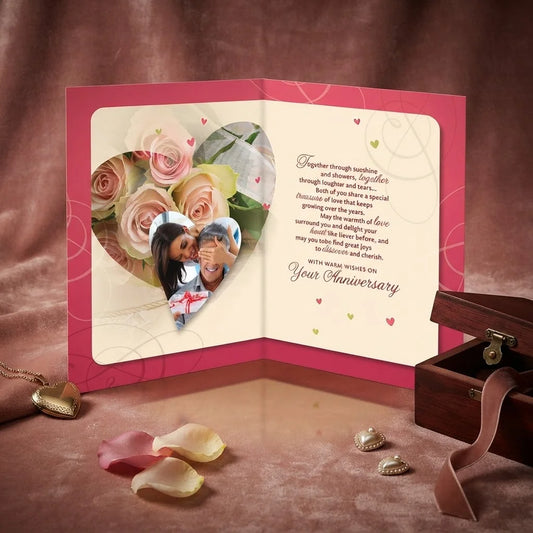 Loving Anniversary Wishes From The Heart Personalised Greeting Card