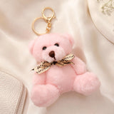 Pink Teddy Bear Keychain With Perfume and Ferrero Rocher
