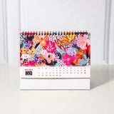 Pack Of 2 Multicolor Abstract Floral Desk Calendar 2027